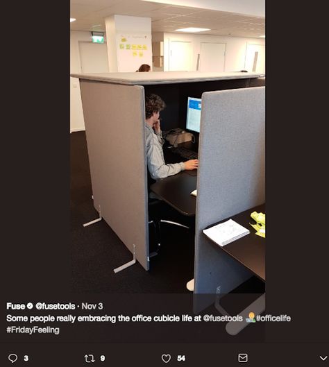 Whether you're in a tight cubicle or you sit comfortably in that fancy corner office with the window the size of Mt. Rushmore, millions of Americans can understand the struggle of the daily office grind. Cubicle Privacy Ideas, Office With Cubicles, Diy Cubicle, Playground For Adults, Cubicle Accessories, Office Privacy, Diy Office Desk, Home Music Rooms, Collaborative Workspace