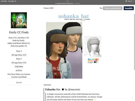 you have my attention; Sims 4 Cc Ushanka Hat, Ushanka Sims 4 Cc, Sims4 Hat Cc, Sims 4 Ushanka, Little Sims, Sims Accessories, Ushanka Hat, Cc Hats, Sims 3 Cc Finds