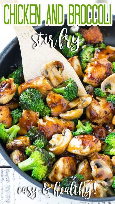 This recipe for chicken and broccoli stir fry is a classic dish of chicken sauteed with fresh broccoli florets and coated in a savory sauce. Broccoli Chicken Recipes, Chicken And Broccoli Stir Fry, Chicken Broccoli Stir Fry, Chicken With Broccoli, Low Calorie Chicken, Stir Fry Recipes Chicken, Chinese Cooking Recipes, Broccoli Stir Fry, Chicken And Broccoli