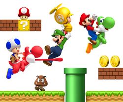 New Super Mario Bros. Wii/gallery | Nintendo | Fandom Mario Sublimation, Mario Bathroom, Super Mario Wallpaper, Morton Koopa, Bro Birthday, Mario Wall, Mario Wallpaper, Mario Bros Cake, Mario Room