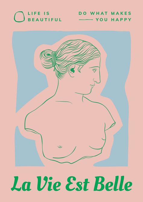 Greek Statue Drawing, Pink Aesthetic Poster, Statue Drawing, Feminine Poster, Feminine Illustration, Nice Designs, Poster Template Free, Poster Pink, Aesthetic Poster