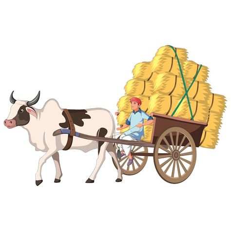 A men riding bullock cart | Premium Vector #Freepik #vector #bullock-cart #cart Good Day Images, Free Cartoon Characters, Bullock Cart, Basic Painting, Diy Fashion Scarf, Free Cartoons, Cartoon Background, Psd Icon, Vector Photo