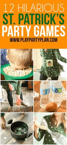 With everything from a pot of gold game to a leprechaun catch, these hilarious St. Patrick’s Day party games are fun for everyone celebrating St. Paddys! There’s a free printable rainbow roll, minute to win it games ideas, luck of the Irish, and other fun activities you can do with kids, adults, or even teens. Perfect for St. Patty’s Day! Plunger Game, Corn Activity, Leprechaun Games, Sponge Candy, Adult Halloween Party Decorations, Sant Patrick, October Decor, St Patricks Day Crafts For Kids, St Patrick Day Activities