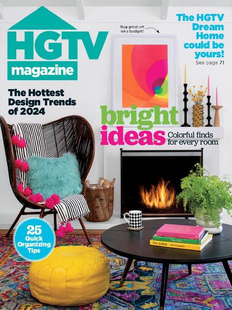 Organising Tips, Quick Organization, Hgtv Magazine, Hgtv Dream Home, Brand Magazine, Organizing Tips, Bright Ideas, Table Books, Coffee Table Books