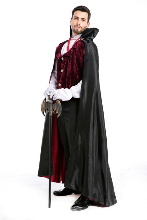 dracula vampire brides costume design | Exports vampire Count Dracula Halloween Men RPG stage dance ... Mens Vampire Costume, Vampire Fancy Dress, Dracula Costume, Halloween Parejas, Vampire Halloween Costume, Vampire Costumes, Vampire Clothes, Cape Costume, Great Halloween Costumes