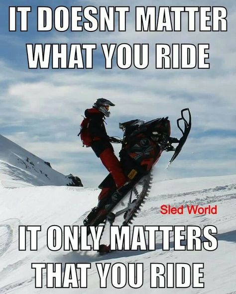 I love my Arctic Cat and my Ski-doo! Snowmobile Humor, Snowmobiling Humor, Snowmobiles Quotes, Sledding Snowmobile, Sled Ride, True Character, Polaris Snowmobile, Snow Fun, Ski Doo