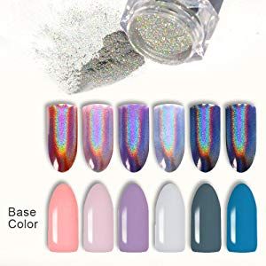 holographic nail powder Mermaid Nail Powder, Nail Art Paillette, Nail Art Powder, American Nails, Colorful Nail Art, Glitter Pigment, Pearl Powder, Nail Glitter, Rainbow Nails