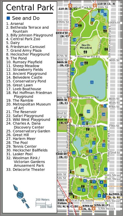 Central Park Map, New York Trip Planning, Nyc Bucket List, Restaurants In Nyc, Letchworth State Park, Nyc Map, New York City Vacation, New York Vacation, New York City Map