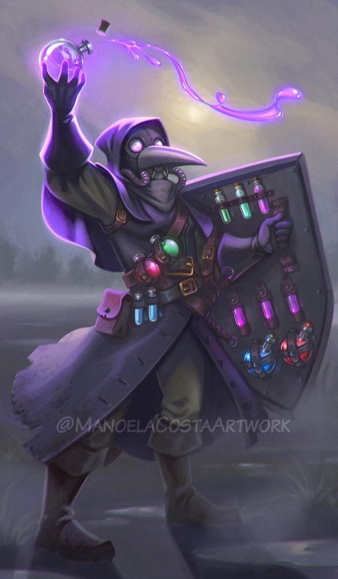 Plague Doctor Artificer, Plague Doctor Alchemist, Alchemist Dnd Character, Artificer Dnd Male Human, Artificers Dnd, D&d Artificer, Alchemist Fantasy Art, Alchemist Rpg, Dnd Plague Doctor