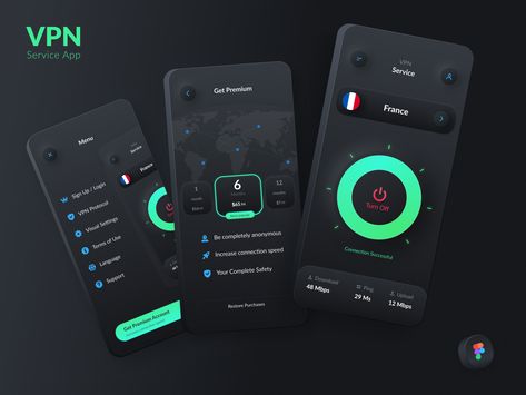 VPN Service app by Andrey Lykov Vpn App, Plant App, Physics Concepts, App Design Layout, Productivity Apps, Delivery App, App Design Inspiration, Ui Design Inspiration, App Ui Design