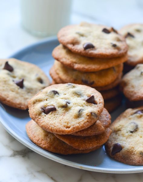 Crisp Chocolate Chip Cookies, Tates Cookies, Crispy Chocolate Chip Cookies, Once Upon A Chef, 2024 Recipes, Double Chocolate Cookies, Best Christmas Cookies, Cookie Calories, Raisin Cookies