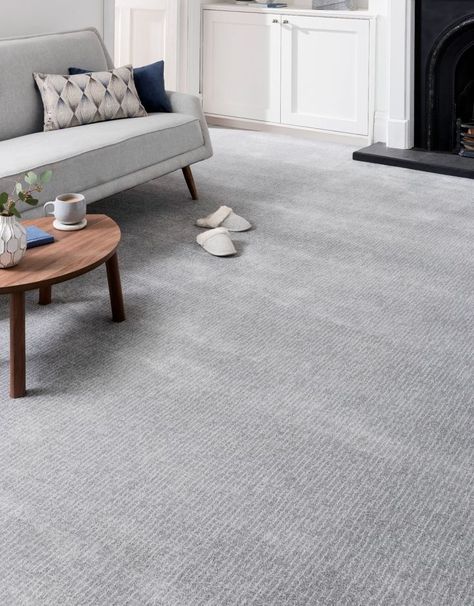 Name: Shadow Lane By: LAVERNOCK Cream Carpet Living Room, Gray Fabric Couch, Grey Room Ideas Bedroom, Light Grey Carpet, Grey Carpet Living Room, Light Gray Carpet, Direct Wood Flooring, Unique Carpet, Modern Pattern Design