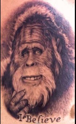 Bigfoot Drawing, Bigfoot News, Sasquatch Funny, Awful Tattoos, Family First Tattoo, Bigfoot Pictures, Harry And The Hendersons, Bigfoot Art, Bigfoot Sightings