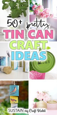 Recycled Crafts Tin Cans, Practical Crafts For Adults, Tim Can Crafts Ideas, Can Craft Ideas, Upcycle Cans, Diy Tin Can Projects, Tin Can Decorations, Upcycle Bottles, Coffee Can Crafts