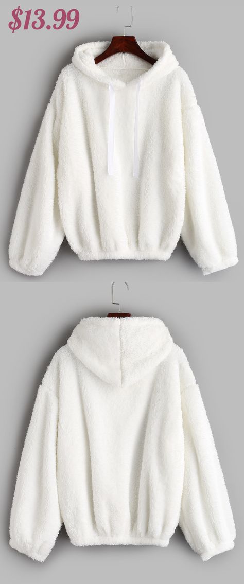 Cute White fuzzy fur Shearling Hoodie women Clothing Style: Hoodie  Collar-line: Hooded  Sleeve Type: Drop Shoulder  Length: Regular  Sleeves Length: Full  Material: Cotton  Elasticity: Elastic  #whitehoodie#fuzzyfur#fuzzy#backtoschool Faux Fur Hoodie, Stylish Hoodies, Loose Hoodie, Fur Hoodie, Gucci Mane, Hoodie Outfit, Sims 4 Cc, Girls Fashion Clothes, Hoodies For Sale