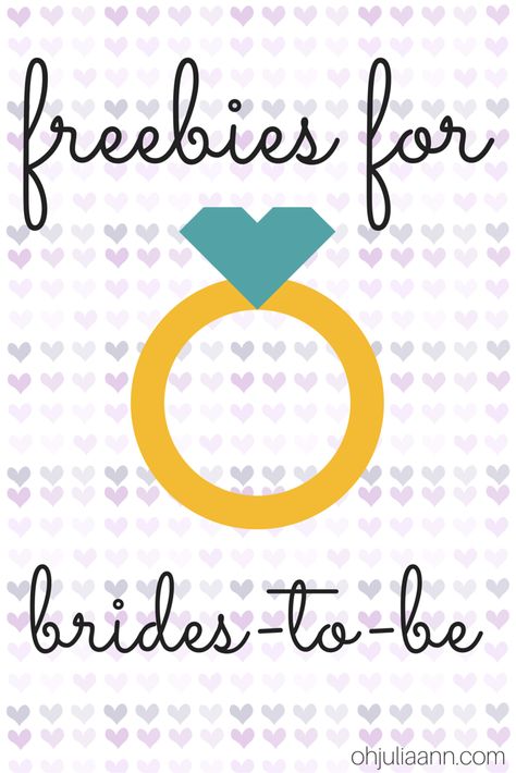 Bride To Be Svg Free, Wedding Freebies Free Stuff, Engagement Freebies, Free Wedding Samples, Wedding Freebies, Zelda Wedding, Frugal Wedding, Wedding Wednesday, Bridal Expo