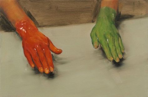 Michaël Borremans - Red hand, green hand Michael Borremans, Edouard Vuillard, Richard Diebenkorn, Wayne Thiebaud, Pierre Bonnard, Joan Mitchell, Edouard Manet, Willem De Kooning, Digital Museum