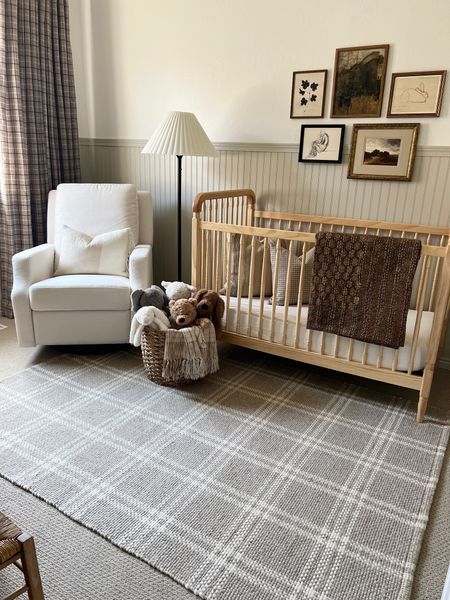 Brown And Gray Nursery, European Farmhouse Nursery, Masculine Nursery Baby Boy, Modern Eclectic Nursery, Brown And Blue Nursery, Moody Vintage Nursery, Nursery Ideas Vintage Gender Neutral, Neutral Boy Nursery Ideas, Little Boys Nursery