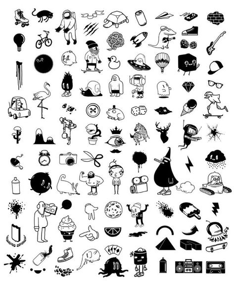 Lots Of Tattoos, Tato Flash, Sharpie Tattoos, Graffiti Doodles, Flash Tattoo Designs, Doodle Tattoo, Cute Tiny Tattoos, Cool Small Tattoos, Small Tattoos For Guys