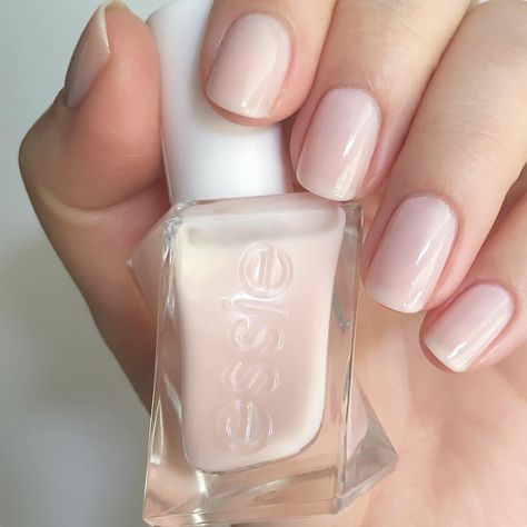 Essie gel couture 'fairy tailor' Essie Couture, Ivory Nails, Bridal Manicure, Essie Gel Couture, Gel Couture, Essie Gel, Short Coffin Nails, Nice Nails, Nail Colours