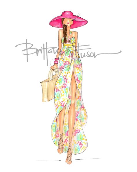 Brittany Fuson, Silhouette Mode, Fashion Sketching, Dress Illustration, Fashion Illustration Sketches Dresses, Sketches Dresses, Fashion Illustration Sketches, Beauty Illustration, Fashion Figures