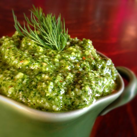 Dill Pesto, Christine Elise, Almond Pesto, Pesto Dip, Pistachio Pesto, Incredible Edibles, Pesto Recipe, My Past, Fresh Dill