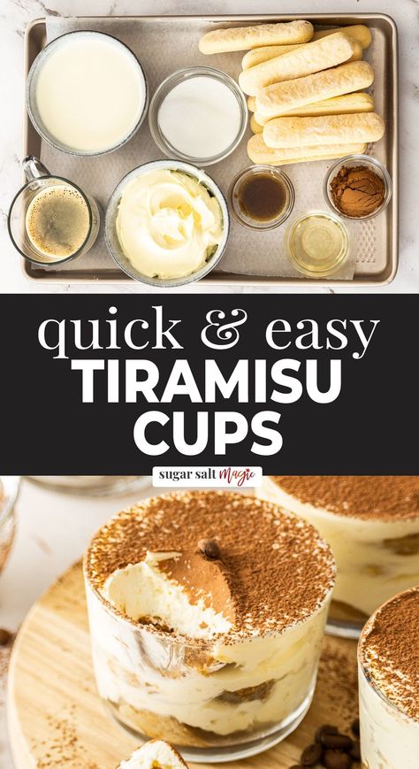 Layered Dessert Recipes In A Cup, Individual Trifle Desserts Cups, Individual Tiramisu Cups, Individual Tiramisu, Lady Fingers Dessert, Finger Biscuits, Tiramisu Cups, Mascarpone Whipped Cream, Finger Desserts