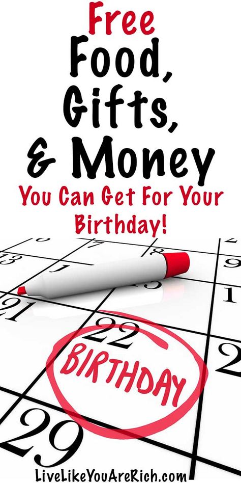 Free On Your Birthday, Freebies On Your Birthday, Birthday Gifts For Wife, Freebie Websites, Get Free Stuff Online, Living Frugal, Couponing For Beginners, Birthday Free, Freebies By Mail