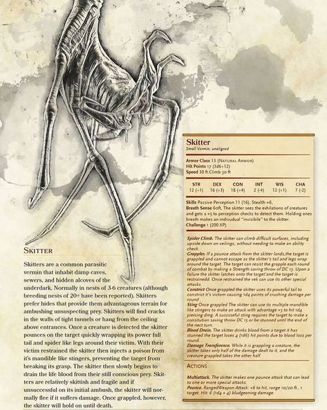 No photo description available. Dnd Parasite Monster, Dnd Illithid, Dnd Horror, Dungeons And Dragons Rules, Dnd Monster, Dragons 5e, Monster Ideas, Dnd Homebrew, Christmas Dragon