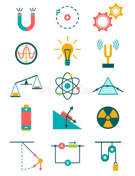 Physics icons set royalty free illustration Physics Projects, Pizza Art, Doodle Icon, Wall Drawing, Art Gallery Wallpaper, Decorate Notebook, Cute Patterns Wallpaper, Seamless Pattern Vector, Icon Set Vector