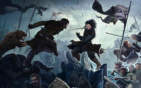 Battle of the Bastards - the North Remembers. Art by Ertaç Altınöz in collaboration w/ Calvin M. Green. The Old Gods, Old Gods, Game Of Thrones Poster, Game Of Thrones 3, Asoiaf Art, King In The North, Gra O Tron, Game Of Thrones Art, Game Of Thrones Fans