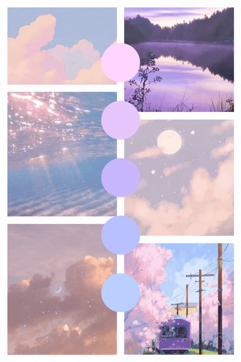 Dreamy inspiration for the Dream State Collection color palette! #colorpalette #dreamyart #kawaii #phototemplate #pinkaesthetic #cloudsaesthetic #softgirlaesthetic Dreamlike Color Palette, Milky Pastel Color Palette, Dreamy Colour Palette, Dreamy Moodboard, Clouds Color Palette, Kawaii Color Palette, Ethereal Color Palette, Dreamy Color Palette, Dreamy Sky Color Palette