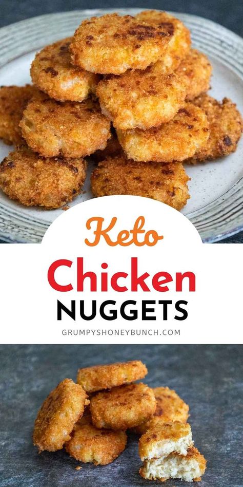 Keto Chicken Nuggets, Chicken Nugget Recipes, Low Carb Low Fat Recipes, Breakfast Low Carb, Nuggets Recipe, Diet Recipes Easy, Best Low Carb Recipes, Recetas Keto, Low Carb Diet Recipes