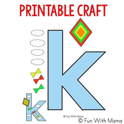 Kite Day: Fun Kite Activities To Enjoy With Your Preschooler - Fun with Mama Kite Worksheets For Preschoolers, K Is For Kite Craft, Preschool Letter K, K For Kite, Kite Activities, K Is For Kite, Letter K Worksheets, Letter K Preschool, Kites Preschool