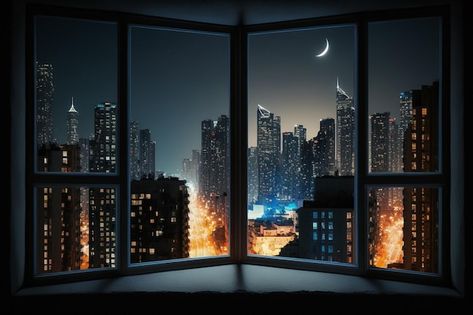 City Outside Window, Background For Windows, Window View City, Background Windows, View From A Window, Window At Night, View Sketch, Windows Background, City Window