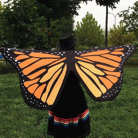 GET $50 NOW | Join RoseGal: Get YOUR $50 NOW!http://m.rosegal.com/scarves/butterfly-wings-shape-scarf-781621.html?seid=6618947rg781621 Pixie Costume, Wing Scarf, How To Make Butterfly, Halloween Makeup Scary, Fabric Butterfly, Event Entertainment, Butterfly Dress, Cute Butterfly, Pashmina Scarf