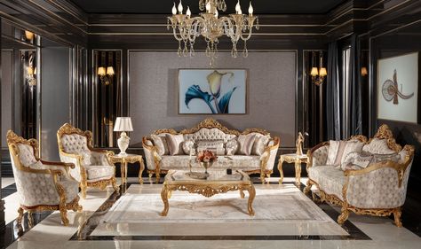 Royal Sofa Set, Royal Sofa, Sofa Santai, Furnitur Ruang Keluarga, French Living Rooms, Sofa L, Luxury Furniture Living Room, Set Sofa, Buy Sofa