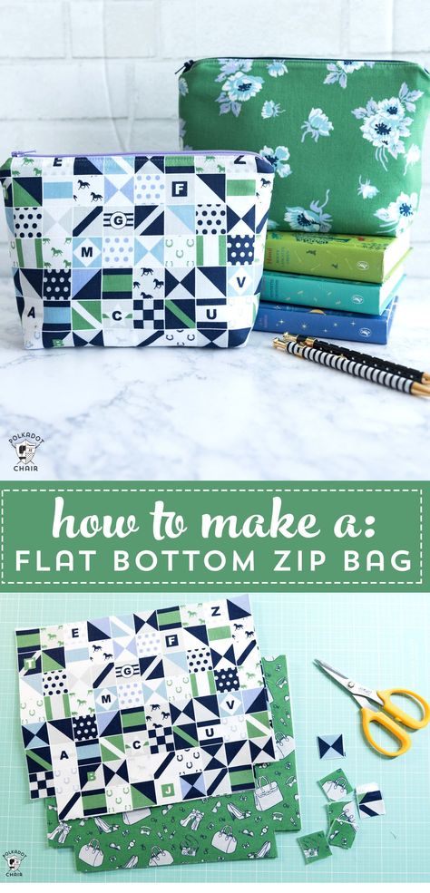 Learn how to sew a simple zippered pouch with the free tutorial. #simplesewingprojects #sewingtutorials #sewing #zippouchtutorial #smallsewingprojects #giftstosew Zip Pouch Tutorial, Fat Quarter Projects, Diy Sewing Gifts, Polka Dot Chair, Pouch Sewing, Fat Quarter Quilt, Beginner Sewing Projects Easy, Small Sewing Projects, Bag Patterns To Sew