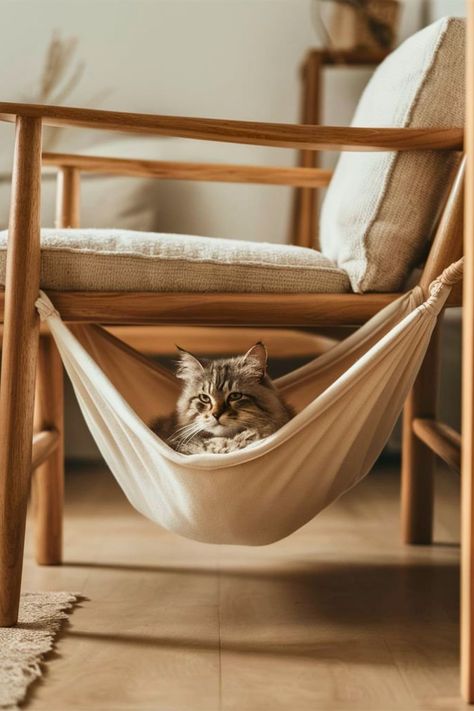 20 DIY Cat Stuff [To Make Felin Happy] – craftydiyers.com Diy Cat Tree From Bar Stool, Cat Diy House, Diy Mushroom Cat Scratcher, How To Make A Cat Hammock, Cat Sling Diy, Diy Cat Furniture Ideas, Cat Small Apartment, Diy Cat Condo Indoor, Diy Cat Hideout