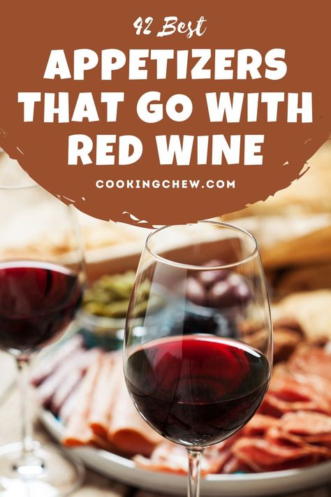 Do you like to have a glass of wine with some small bites before dinner? Have I got an epic list for you! Here are 42 appetizers that go with red wine. Appetizers To Pair With Red Wine, Appetizer With Wine Party Appetizers, Appetizers That Pair With Wine, Food To Pair With Red Wine, Appetizer Recipes For Wine Tasting, Red Wine Snacks, Appetizers To Serve With Wine, Snacks With Red Wine, Cabernet Appetizer Pairing