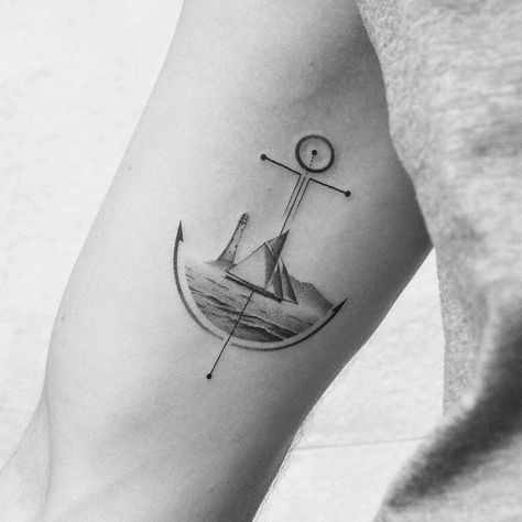 Sailing Tattoo, Sailboat Tattoo, Boat Tattoo, Lighthouse Tattoo, Anchor Tattoos, Muster Tattoos, Nautical Tattoo, Anchor Tattoo, Ship Tattoo