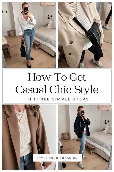 Looking for effortlessly chic outfits in 2023? You’ll love this guide for how to create classy casual chic outfits dress yourself in for spring, summer, fall and winter. Plus see perfect casual chic outfit ideas that you can easily recreate with many items you likely already own! Effortlessly Chic Outfits Fall, Laid Back Chic Outfits, Soft Chic Outfit, Classy Fall Outfits 2023, Lunch Outfit Ideas Classy Chic Winter, Elegant Chic Outfits Classic Style, 2x2 Outfit, Chic Lunch Outfit, Lunch Outfit Ideas Classy