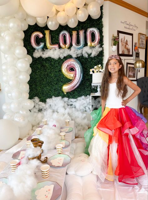 Cloud 9 Bday Party Ideas, Cloud 9 Birthday Outfit, Girl Birthday Party Ideas 9 Year, Ninth Birthday Party Ideas, Cloud 9 Sleepover Party, 9 Yrs Old Girl Birthday Party Ideas, Ninth Birthday Ideas Girl, 9th Birthday Party Ideas For A Girl, Cloud 9 Birthday Party Ideas Food