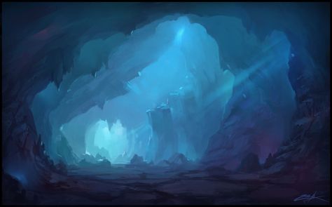 Environment Landscape, Idle Game, Constructive Feedback, Concept Environment, Background Painting, Ice Cave, 다크 판타지, Fantasy Setting, Disegni Artistici