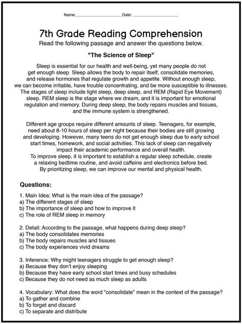 Printable English Worksheets 7th Grade Comprehension Grade 7 Comprehension Worksheets, 7th Grade Reading Worksheets, Comprehension Grade 5 Worksheet, English Worksheets For Grade 6, 6th Grade Worksheets Free Printable, Grade 6 English Worksheets, Grade 8 Worksheets, 7th Grade Worksheets Free Printable, Grade 7 Reading Comprehension Worksheets