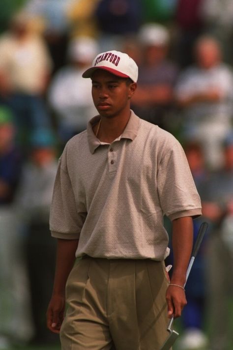 Tiger Woods Golf Style Men, Polo Shirt Outfit Men, Golf Fashion Men, Woods Outfit, Mens Golf Fashion, Polo Shirt Outfits, Golf Inspiration, Vintage Polo Shirt, Shirt Outfit Men