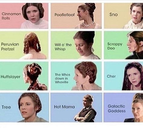 Carrie fisher Princess Leia organa hair styles Princess Leia Inspired Hair, Leia Organa Hairstyles, Leia Inspired Outfit, Leia Organa Outfits, Carrie Fisher Hair, Princess Leia Inspired Outfit, Princess Leia Makeup, Princess Leia Hairstyles, Princess Leia Costumes