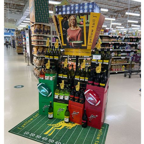 Yellow Tail MVP Super Bowl Display - Point of Purchase International Network Football Store Display, Yellow Tail Wine, Ticket Display, Super Bowl Tickets, Beer Display, Football Displays, Supermarket Display, Beer Case, Pos Display