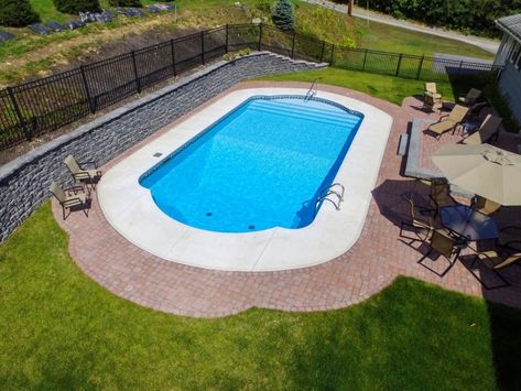 Vinyl Pools - Inground Vinyl Pool Builders - Premier Pools Vinyl Pools Inground, Vinyl Swimming Pool, Pools Inground, Automatic Pool Cover, Pool Cost, Geometric Pool, Vinyl Pool, Pool Liner, Deck Installation