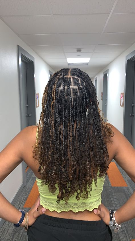 Natural Goddess Braid Protective Styles, Braids With Curly Hair Natural, Braids In Natural Curly Hair, Goddess Braids Short Hair, Basic Cruise Outfits, Goddess Braids No Hair Added, Goddess Braid On Natural Hair, Goddess Natural Braids, Boho Braids Natural Hair Parting